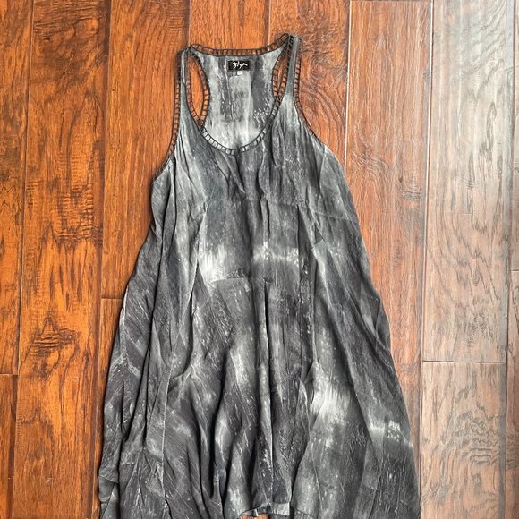 Biya Grey Wash Tie Dye Style Dress - Picture 2 of 5